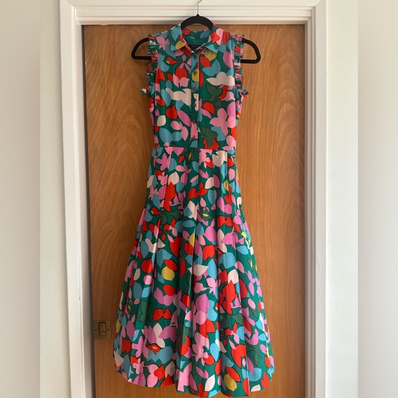 Beautiful Floral Pleated Dress! - Picture 1 of 2